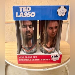 Ted Lasso Shot Glasses Glassware Set Roy Keeley Coach Beard Mini 2 ounce NWT